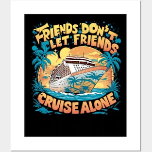 Squad Matching Cruise Ship Funny Friends Cruise Vacation Posters and Art